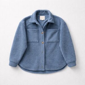Blue Teddy Bear Sherpa Jacket XS